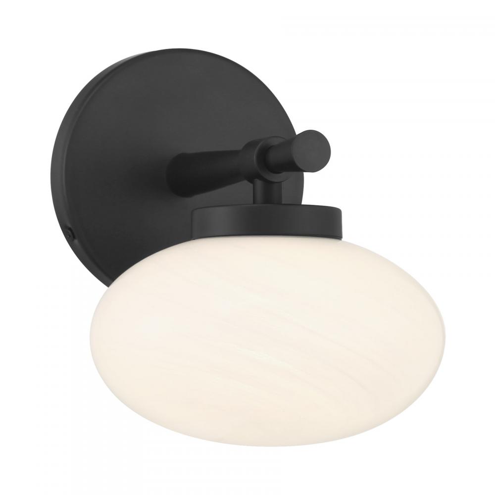 Barrow 1-Light Wall Sconce in Matte Black