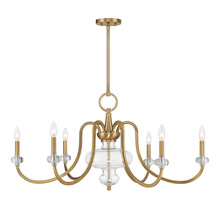 Savoy House Canada 1-5802-6-322 - Bergdorf 6-Light Chandelier in Warm Brass