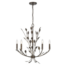 Savoy House Canada 1-6706-5-334 - Laska 5-Light Chandelier in Enchanted Bronze by Breegan Jane