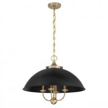 Savoy House Canada 7-1725-4-143 - Monterey 4-Light Pendant in Matte Black and Warm Brass