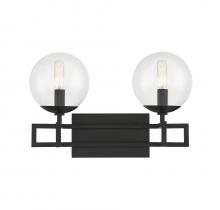 Savoy House Canada 8-1860-2-BK - Crosby 2-Light Bathroom Vanity Light in Matte Black