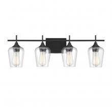 Savoy House Canada 8-4030-4-BK - Octave 4-Light Bathroom Vanity Light in Black