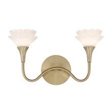 Savoy House Canada 8-5081-2-127 - Florena 2-Light Bathroom Vanity Light in Noble Brass by Breegan Jane