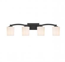 Savoy House Canada 8-7710-4-BK - Whitney 4-Light Bathroom Vanity Light in Matte Black