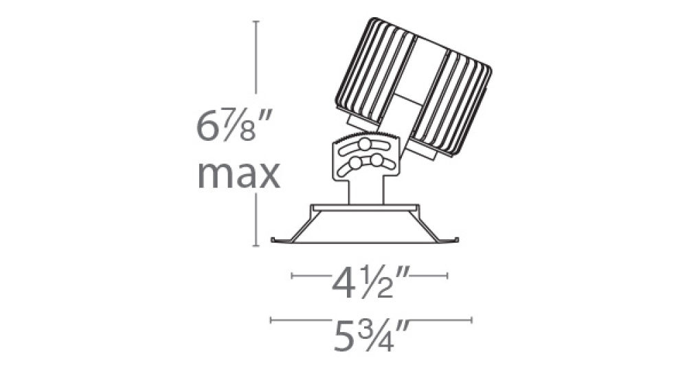 Volta 4.5" Square Adjustable Trim with LED Light Engine