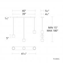 WAC Canada PD-68903L-AB - Banded Chandelier Light