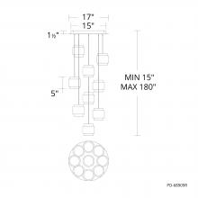 WAC Canada PD-68909R-AB - Banded Chandelier Light