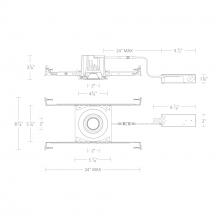 WAC Canada R3BRAN-FWD-WT - Ocular 3.0 Dim-to-Warm Round Adjustable Trim and Remodel Housing with New Construction Frame-In Ki