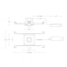 WAC Canada R3BSAN-NWD-WT - Ocular 3.0 Dim-to-Warm Square Adjustable Trim and Remodel Housing with New Construction Frame-In K