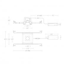 WAC Canada R3BSDN-SWD-BK - Ocular 3.0 Dim-to-Warm Square Downlight Trim and Remodel Housing with New Construction Frame-In Ki