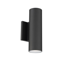 WAC Canada WS-W190212-CS-BK - Cylinder 12" 2-Light LED WALL SCONCE 5CCT