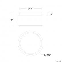 Modern Forms Canada FM-12516-27-BK - Preston Flush Mount Light