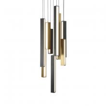 Modern Forms Canada PD-64809R-BK/AB-BK - Chaos Multilight Pendant Light