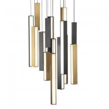 Modern Forms Canada PD-64815R-BK/AB-BK - Chaos Multilight Pendant Light