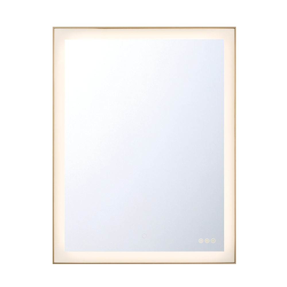 Lenora 36" Rectangular Mirror in Gold