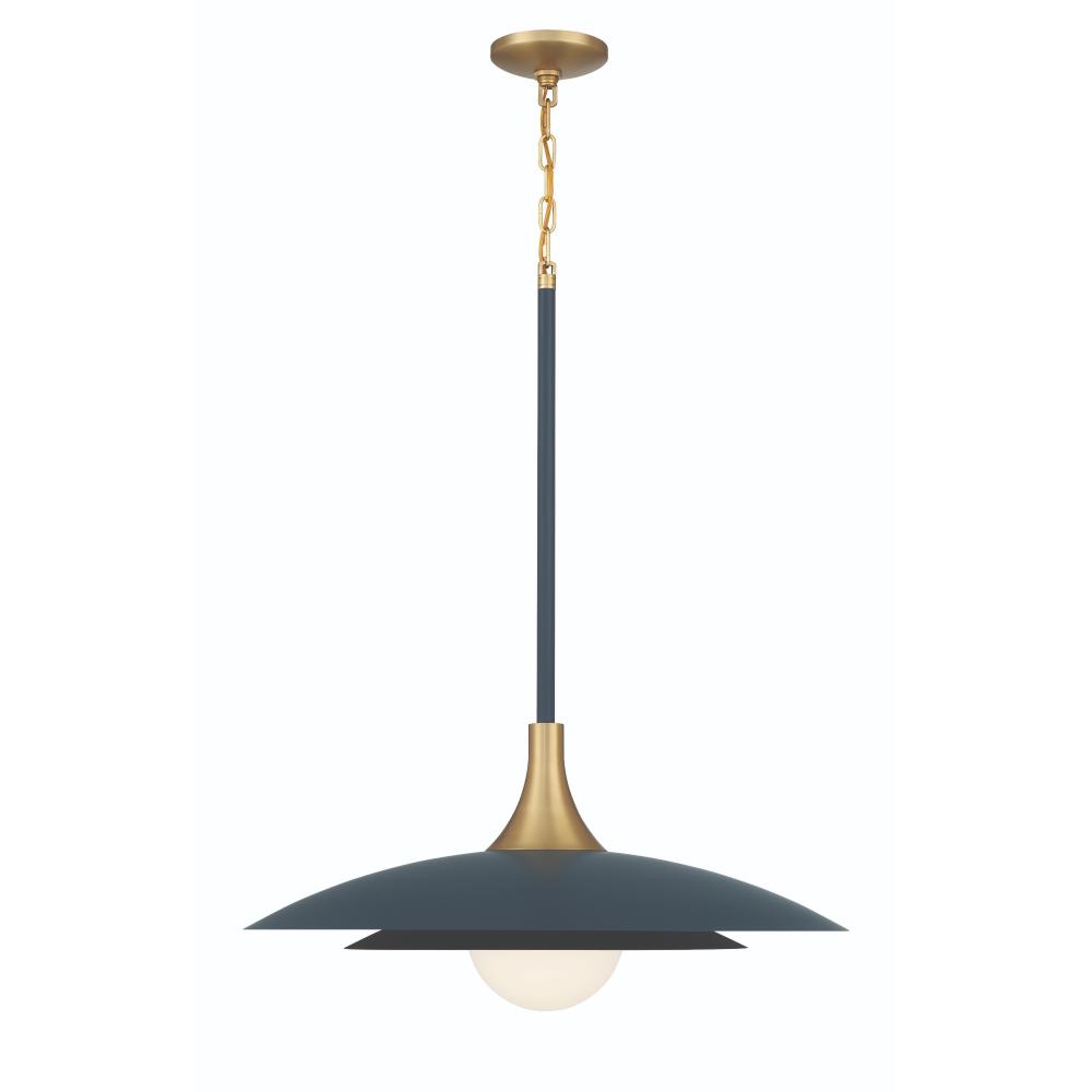 Welsh 1 Light 24" LED Pendant in Blue