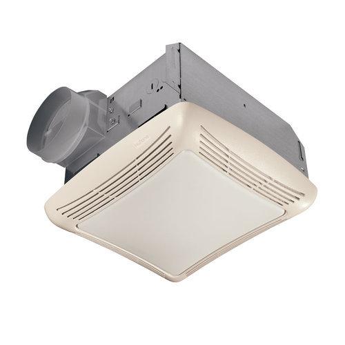 Ceiling Fan/Light, White Platic Grille, 100W incandescent Light, 50 CFM.