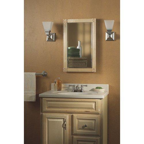 Soho, Recessed, 17-3/16 in.W x 27-7/16 in.H,Maple frame, Beveled Mirrored Single Door.