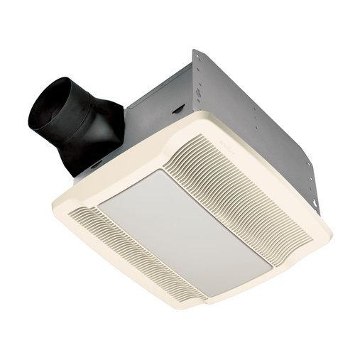 Ultra Silent Series, Fan/Light, 100W Incandescent Lighting, 4W Night Light, 110 CFM.