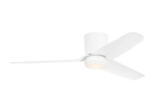 Visual Comfort & Co. Fan Collection 3CGHR56RZWD - Colgin 56 Hugger LED Ceiling Fan in Matte White with Matte White Blades and Light Kit