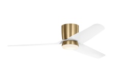 Visual Comfort & Co. Fan Collection 3CGHR56SBD - Colgin 56 Hugger LED Ceiling Fan in Matte White with Matte White Blades and Light Kit