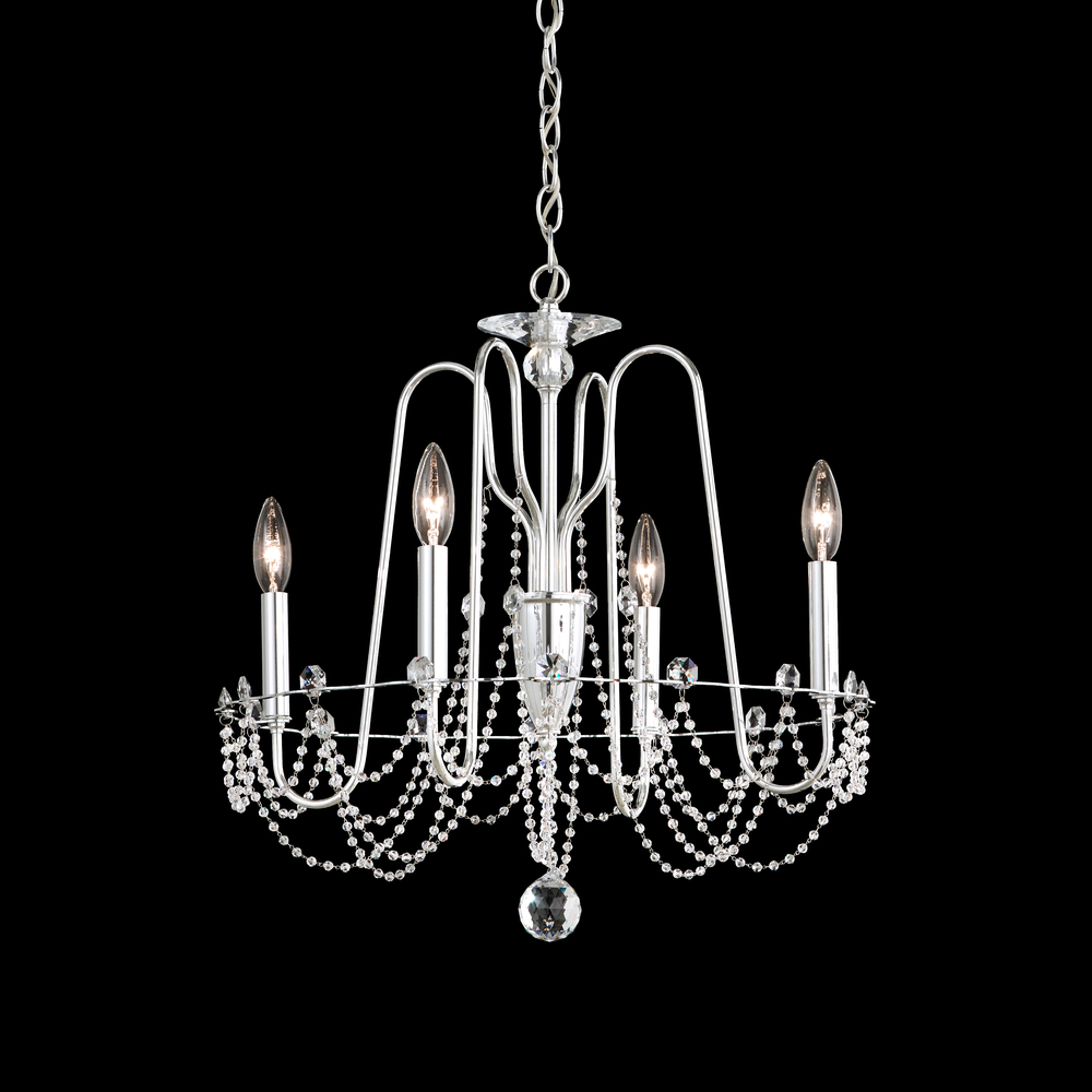 Esmery 4 Light 120V Chandelier in Etruscan Gold with Optic Crystal