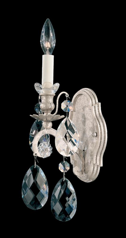 Renaissance 1 Light 120V Wall Sconce in Black with Heritage Handcut Crystal