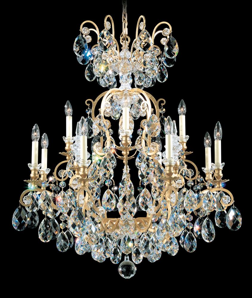 Renaissance 13 Light 120V Chandelier in Heirloom Bronze with Heritage Handcut Crystal