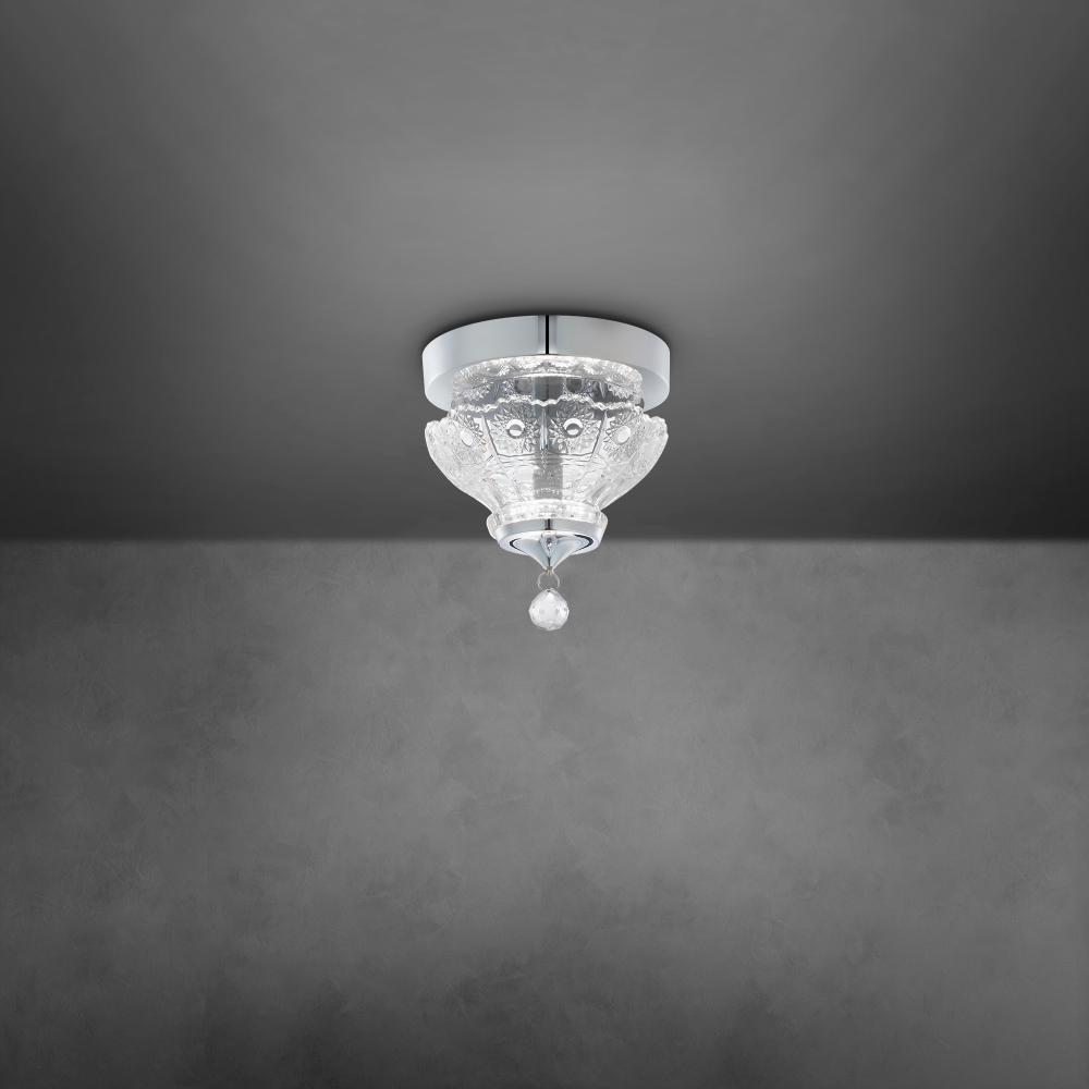 Sterling LED 5IN LED 3000K/3500K/
4000K
 120V/277V Semi-Flush Mount in Polished Chrome with Heritage