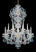 Schonbek 1870 6813-40H - Olde World 12 Light 120V Chandelier in Polished Silver with Heritage Handcut Crystal