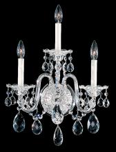 Schonbek 1870 2992-40R - Sterling 3 Light 120V Wall Sconce in Polished Silver with Heritage Handcut Crystal