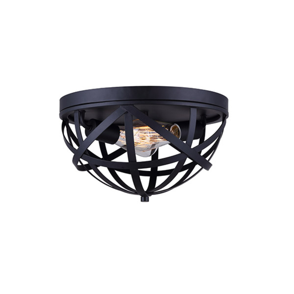 Gigi 2 Light Flush Mount, Black Finish