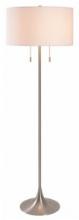 Canarm IFL2122B61GD - Clara 2 Light Floor Lamp with Gold Finish and White Shade