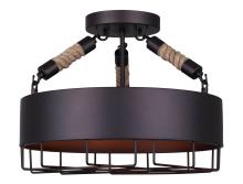 Canarm ISF662A03ORB - PORTSMOUTH, ISF662A03ORB, 3 Lt Semi Flush, Metal Shade, 60W Type A