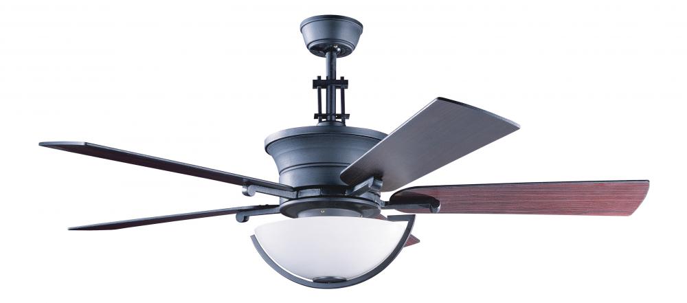 Four Light Wrought Iron Ceiling Fan