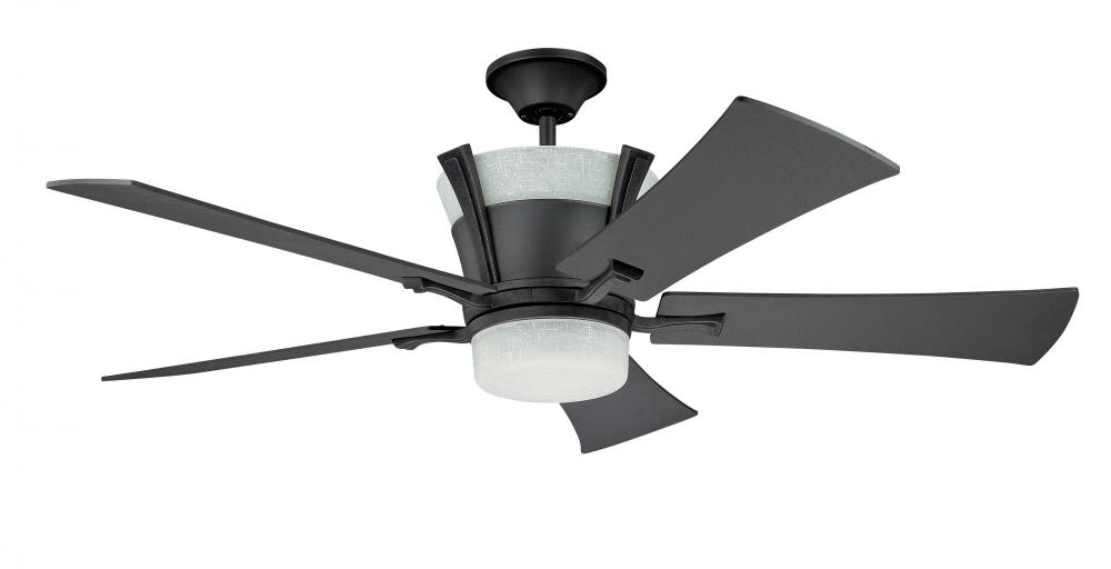 Four Light Wrought Iron Ceiling Fan