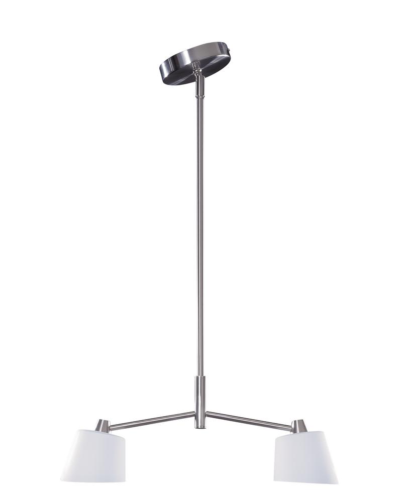 Two Light Satin Nickel Island Light