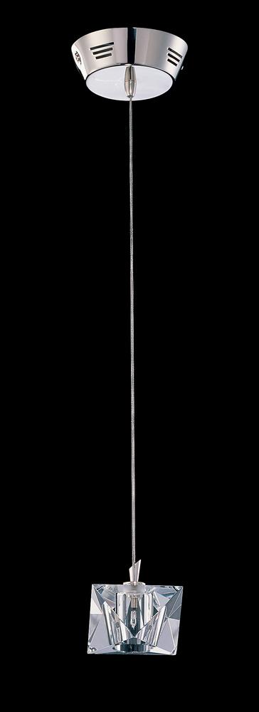 One Light Polished Nickel Down Mini Pendant