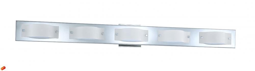 Five Light Chrome Vanity