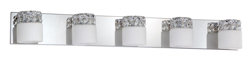 VELLASE series 5-Light Chrome Bath Light