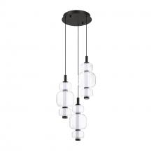 Kendal PF269-3LPA-BLK/CLR - Solica 3-Light Black LED Pendant