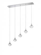 Kendal PF43-5LBR-CH - ICICLE series 5-Light Chrome Pendant Bar