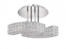 Kendal PF64-4LSF-CH - CARINA series 4 Light Optic Crystal Semi-Flush in a Chrome finish