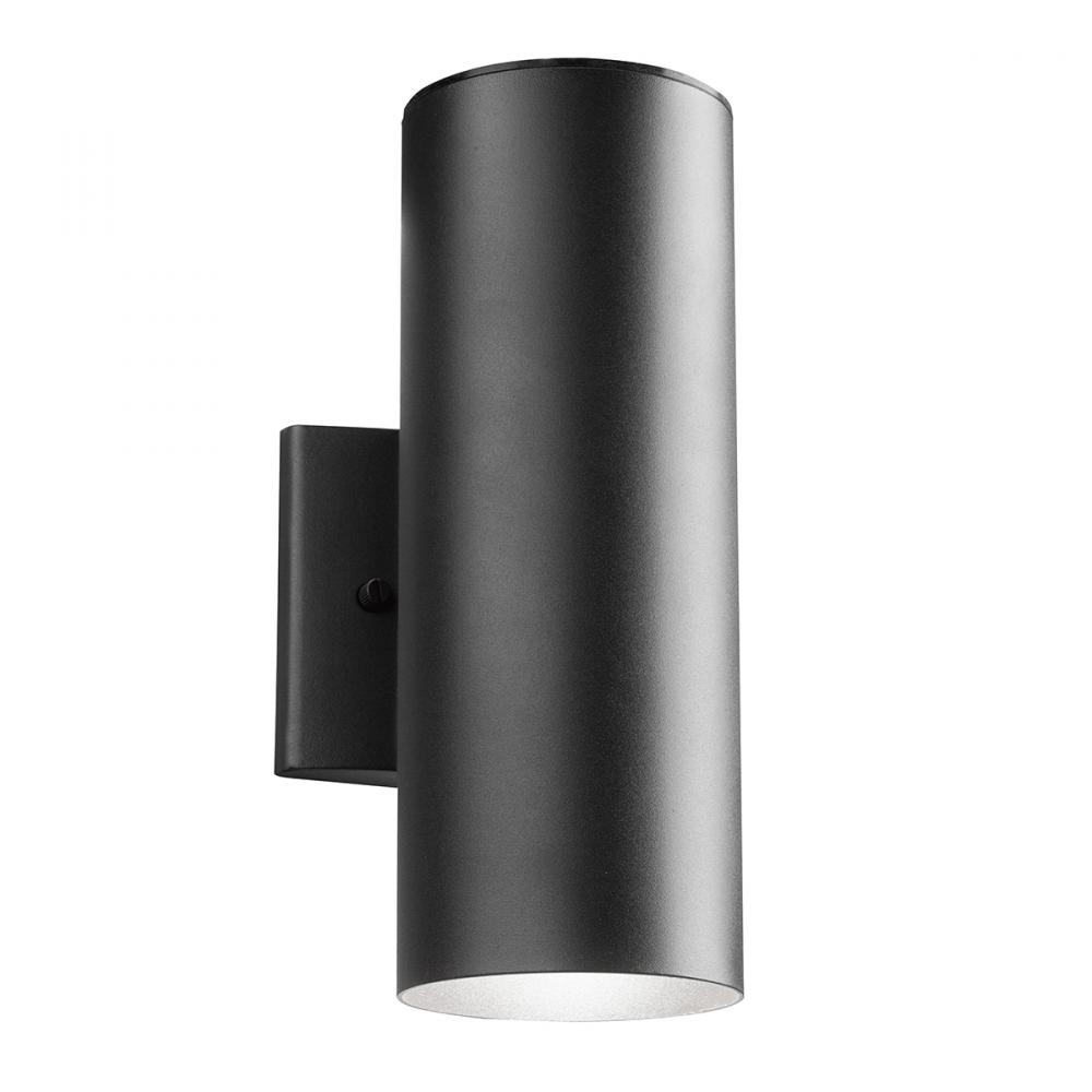 Cylinder 3000K LED 12" Wall Light Textured Black