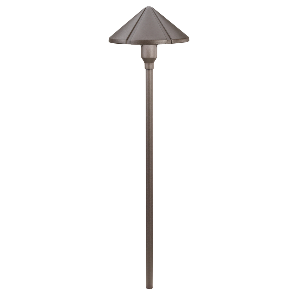 Center Mount 12V Path Light Textured Architectural Bronze