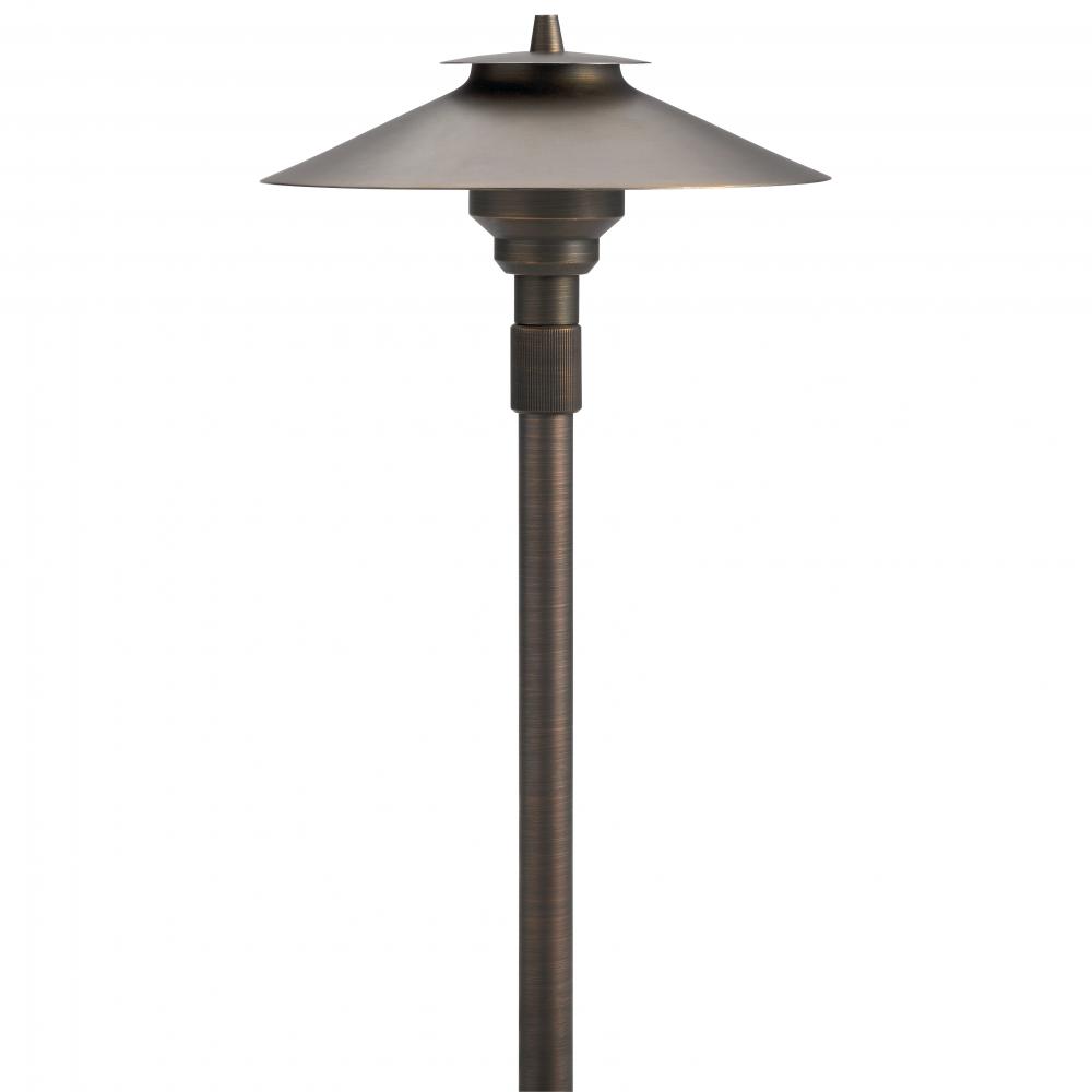12V Large Adjustable Height Path Light Centennial Brass