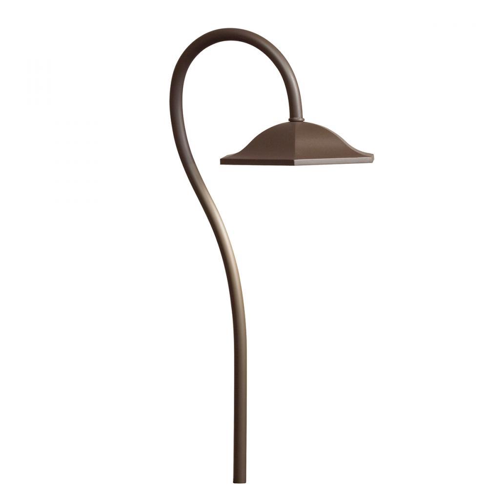 Shepherd's Crook 2700K LED Path Light Textured Architectural Bronze