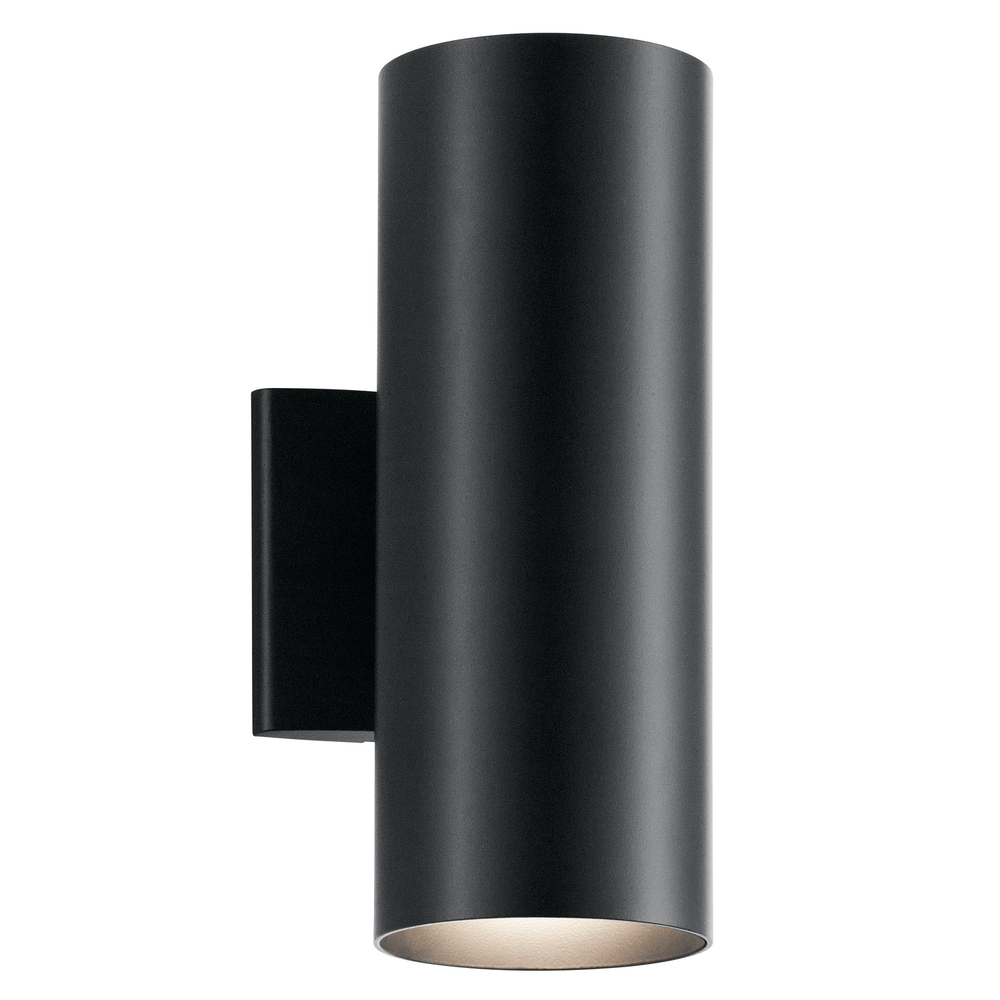 Cylinder 12" Wall Light Black