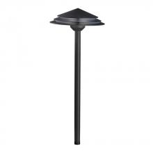Kichler 16124BKT30 - Round Tiered 3000K LED Path Light Textured Black