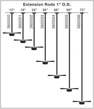 Kichler 360002SBK - Dual Threaded 24" Downrod Satin Black